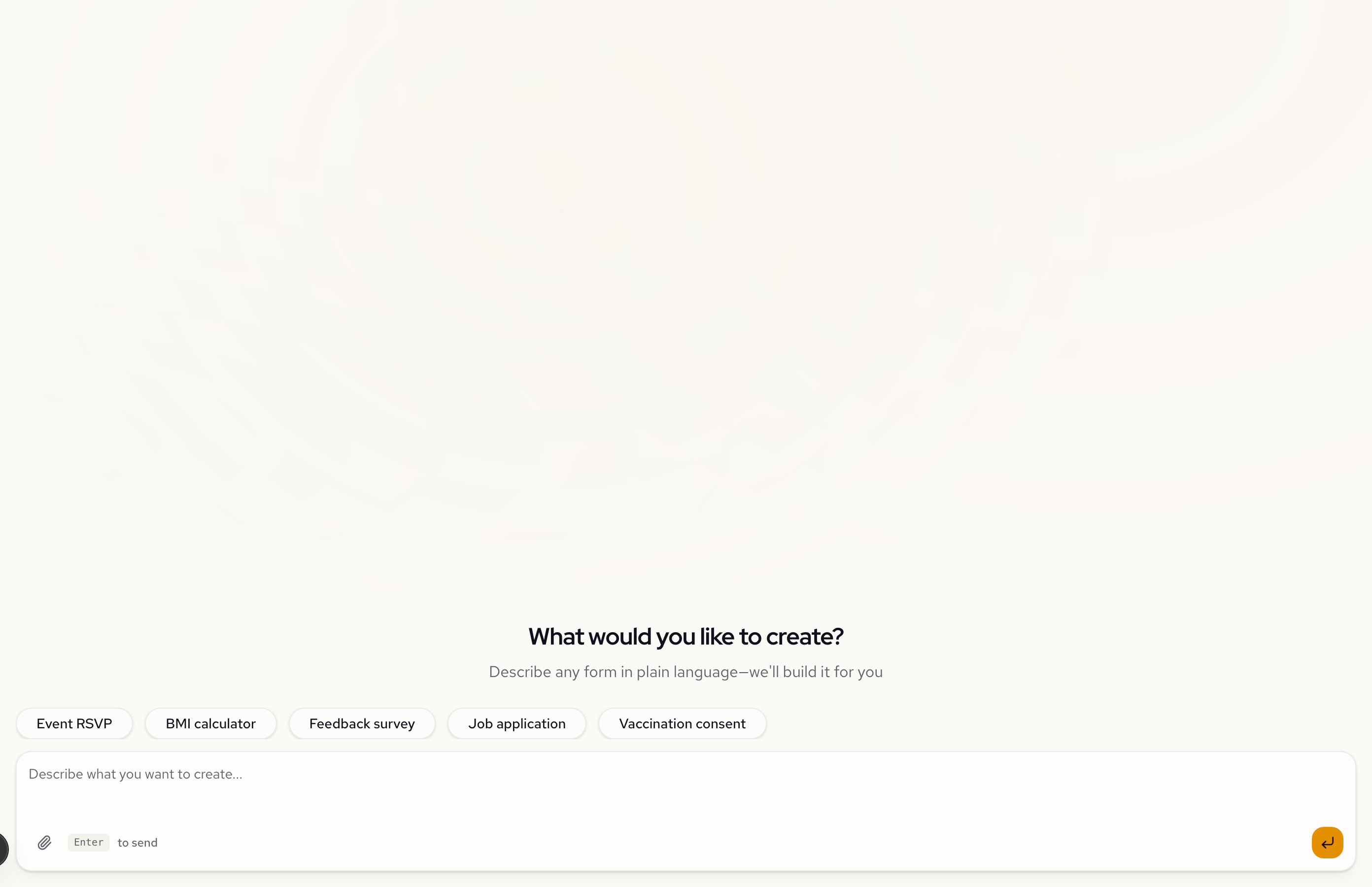 Formidable app showing a conversation on the left and a live form preview on the right